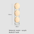 Axyaa Modern LED Floor Lamp Chrome Metal White Acrylic Ball Lights