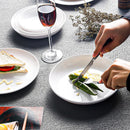 Axyaa White Melamine Dinner Plate Set - Western Steak Tray - Tableware Dish Plates