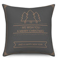 Axyaa Geometric Christmas New Year Pattern Cushion Cover for Sofa Bedroom Car