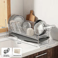 Axyaa Dish Drying Rack with Drainboard and Utensil Holder for Kitchen Counter