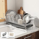 Axyaa Dish Drying Rack with Drainboard and Utensil Holder for Kitchen Counter