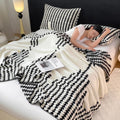 Axyaa Zebra Print Fleece Throw Blanket | Super Soft Plush Blanket for Sofa Bed Car