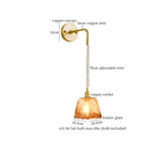 Axyaa Amber Glass LED Wall Lamp for Bedroom, Living Room, Bathroom - Minimalist Design