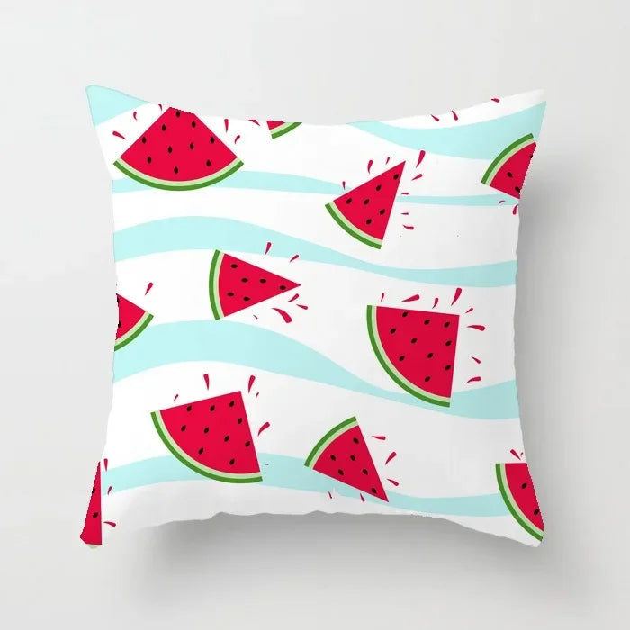 Axyaa Cartoon Watermelon Banana Print Seat Cushion Cover