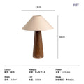 Axyaa Solid Wood Table Lamp LED E27 Modern Desk Light for Living Room & Bedroom