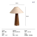 Axyaa Solid Wood Table Lamp LED E27 Modern Desk Light for Living Room & Bedroom