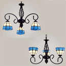 Axyaa Tiffany-Style Stained Glass Chandelier for Home Decor Lighting