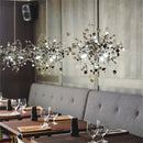 Axyaa Leaf Chrome Ceiling Chandelier Stainless Steel Nordic Light