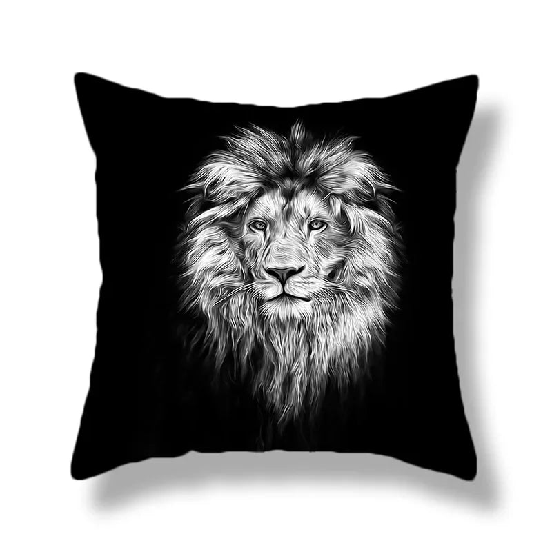 Wild Animal Lion Tiger Cushion Cover - Axyaa Home Decor