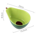 Axyaa Avocado Ceramic Salad Soup Bowl Family Fruit Snack Plate Kitchen Accessories