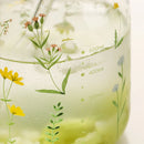 Axya Grass Pattern Glass Tumbler with Straw, Lid, and Graduated Heat-Resistant Cup