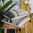 Axyaa Geometric Cotton Cushion Cover with Tassels - 30X50/45X45cm