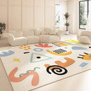Axyaa Graffiti Print Living Room Carpet: Colorful, Artistic, & Luxurious Home Decoration Mats