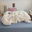 Axyaa Washed Cotton Bedding Set: Duvet Cover, Pillowcase, Top Sheet