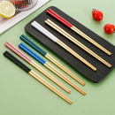 Axyaa Stainless Steel Chinese Chopsticks Set for Sushi and Fast Food