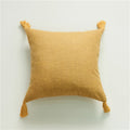 Axyaa Linen Tassel Pillow Cover 45*45cm - High-end Office Sofa Car Decor