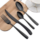 Axyaa 16-Piece Gold Stainless Steel Cutlery Flatware Set for Dining