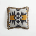 Axyaa Vintage Fringed Knit Pillow Cover in Grey/Blue/Black/Red, 45x45cm