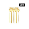 Axyaa Gold Hammered Cutlery Set - Stainless Steel, Dishwasher Safe