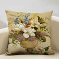 Axyaa Vintage Flower Cushion Cover 45x45cm Square Pillow Case Nostalgic Design