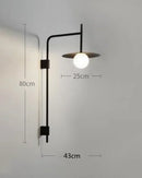 Axyaa Nordic Arm Movable Glass Wall Lamp with G9 Bulb for LED Lighting