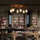Axyaa Retro Industrial Wood Iron LED Pendant Lights - Bar Cafe Decoration Suspend Lamps