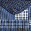 Axyaa Eastmont Navy Queen Quilt Set with Reversible Cotton Bedding & Shams