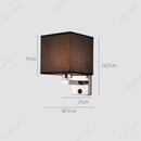 Axyaa LED Fabric Wall Light Switch Lampshade for Bedroom & Restaurant