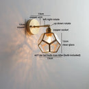 Axyaa Glass LED Wall Lamp for Shower Living Room Kitchen Bathroom Above Mirror