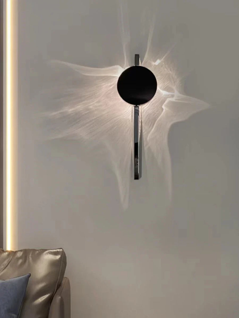 Axyaa Chrome LED Wall Lamp: Modern Science Fiction Sconce for Home Decor