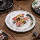 Axyaa Ceramic Sushi Plate Set Black Bone Plate Store Bowl