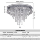 Axyaa Crystal Ceiling Lamps: Remote Control, Brightness Dimming, Living Room Chandeliers