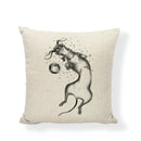 Axyaa Cute Animal Painted Cushion Covers for Home Decor and Gifts