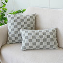 Axyaa Sweet Jacquard Plaid Rabbit Pillow Cover for Home Decor