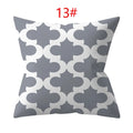 Axyaa 18" Sliver Grey Geometry Striped Pillowcase Home Decor Pillow Cover