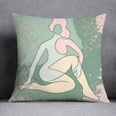 Nordic Abstract Printed Cushion Cover 45x45 cm for Home Decor by Axyaa