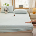 Axyaa 2025 Warm Fleece Fitted Sheet Set, Cozy Mattress Cover & Pillowcase, 3D Flower Design