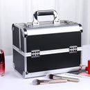 Axyaa Makeup Train Case with Adjustable Sliding Trays & Lockable Compartments