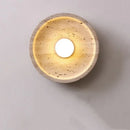 Axyaa Vintage Yellow Travertine LED Wall Lights with Pull Chain Switch