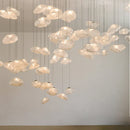 Axyaa Pebble Glass Pendant Lamp LED Chandelier for Luxury Living & Dining Rooms