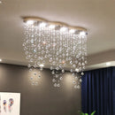 Axyaa Crystal LED Pendant Lamp for Restaurant Bar Counter, Minimalist Design