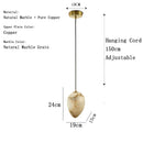 Axyaa Natural Marble Bedroom Chandelier - Designer Spanish Lighting for Restaurant, Hotel & Home