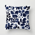 Axyaa Blue Geometric Sofa Chair Decor Set with Abstract Pillowcase & Plant Cushion Cover