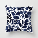 Axyaa Blue Geometric Sofa Chair Decor Set with Abstract Pillowcase & Plant Cushion Cover