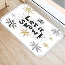 Axyaa Christmas Snow Deer Print Door Mat Non-Slip Floor Carpet - Home New Year Decoration