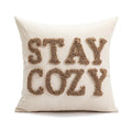 Axyaa Christmas Cushion Cover Snowflake Tree Green Red Checked Tassels