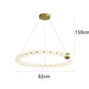 Axyaa Nordic Luxury Living Room LED Chandelier with Pearl Necklace Pendant