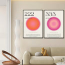 Modern Angel Numbers Aura Art Prints by Axyaa - Aesthetic Canvas Painting for Home Décor