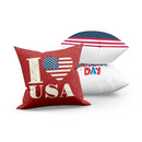 Axyaa LOVE USA Square Pillowcase for Home Decor