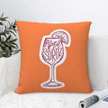 Axyaa Aperol Spritz Themed Pillow Covers for Sofa, Bedroom, Car